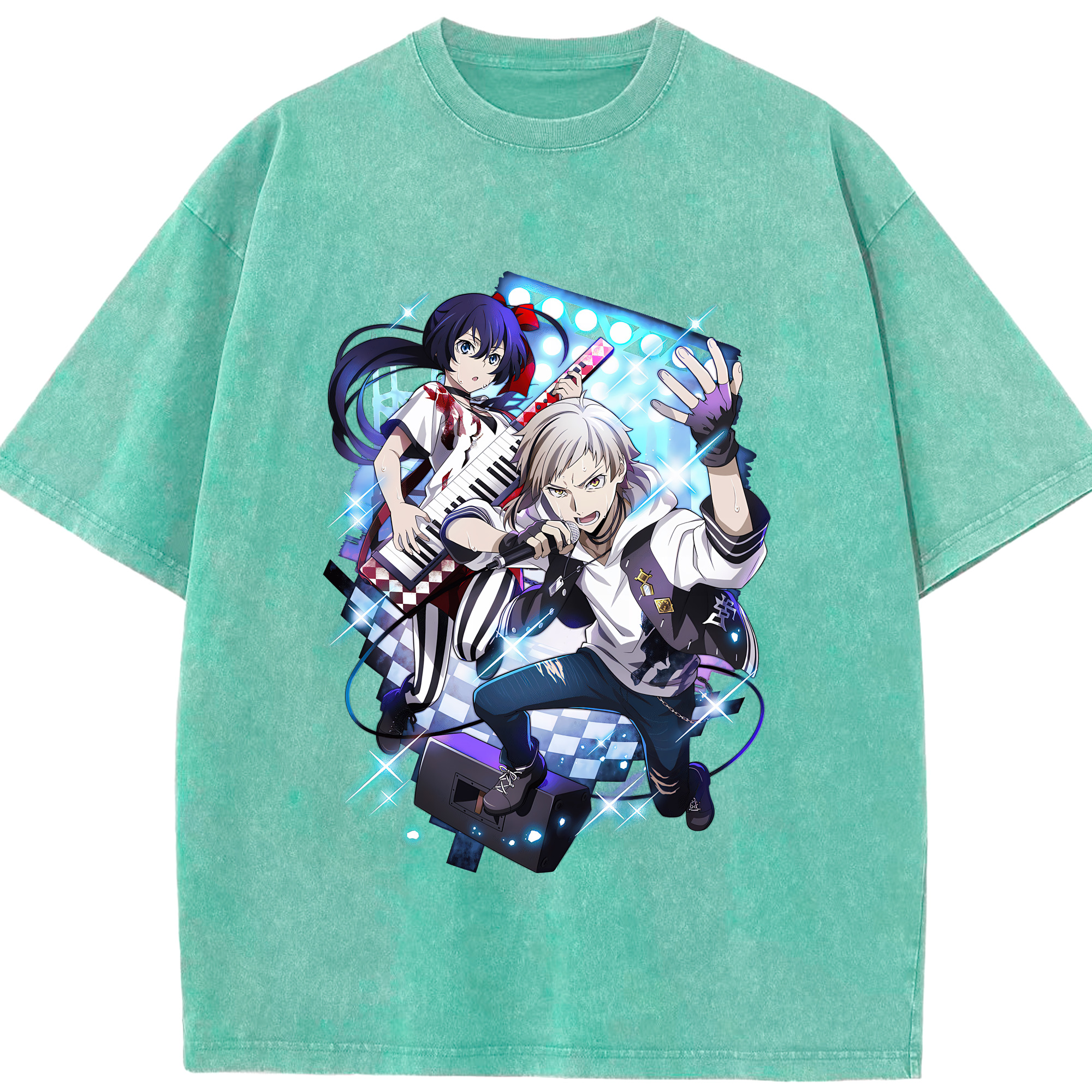 （画像用） 文豪ストレイドッグス Bungo Stray Dogs 綿100% ヴィンテージ風 半袖Tシャツ（フロントプリント）